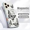 White Marble Pattern Case For iPhone 17 Pro Max Magnetic For Magsafe Hybrid Slim Matte Cover For iPhone 16 15 14 13 Pro Max
