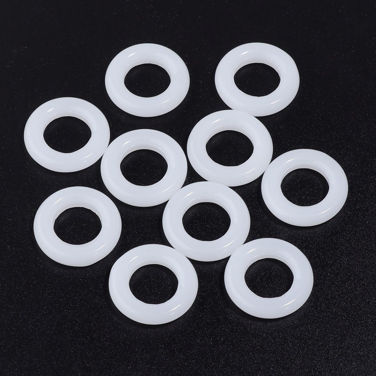 

10pcs Lampwork Ring Imitation Jade Glass Ring For Women Girls Jewelry Making DIY Ring Accessories 12/16/20/25mm Colorful Ring 12mm белый