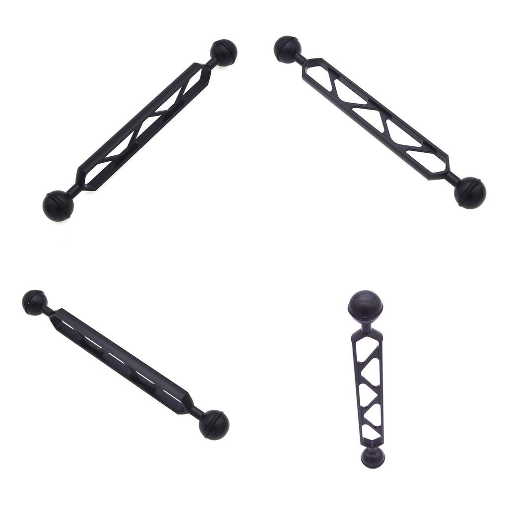 8inch Dual Ball Head Joint Adapter Extension Arm for Underwater Clamp Mount Scuba Diving Lights Torch Accessory