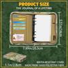 Military Padfolio Ring Binder with 45 Sheets, Weatherproof Tactical Notebook Cover with Zippered for Folders, Cards, Army Military Notebook, Detachabl