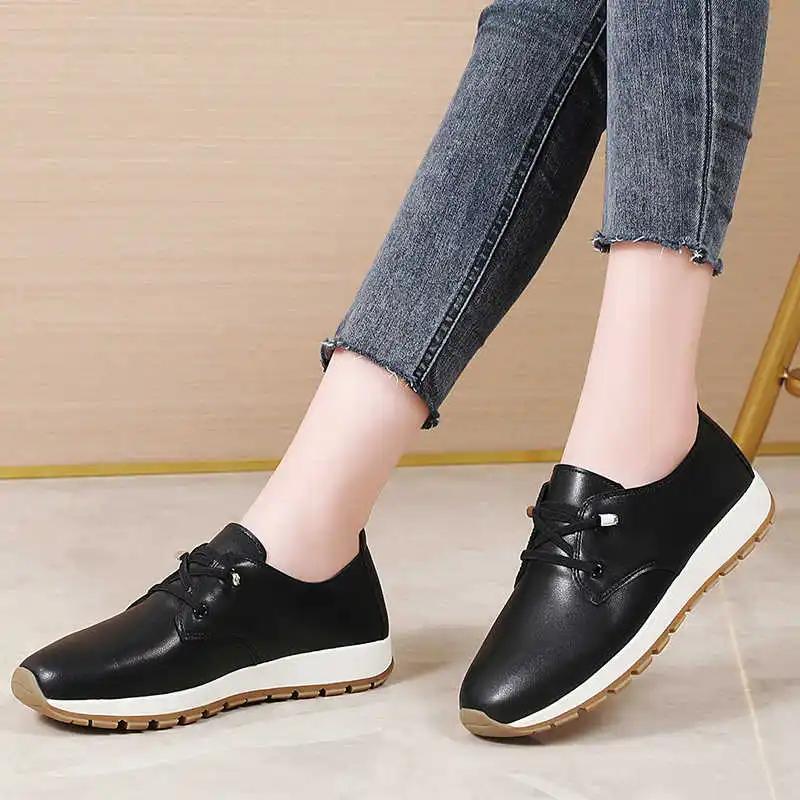 Ete Without Heels Platforms For Women Oxford Blue Platform Shoes High Heels Sneakers Sports Wide Foot Brands Snackers Tenus