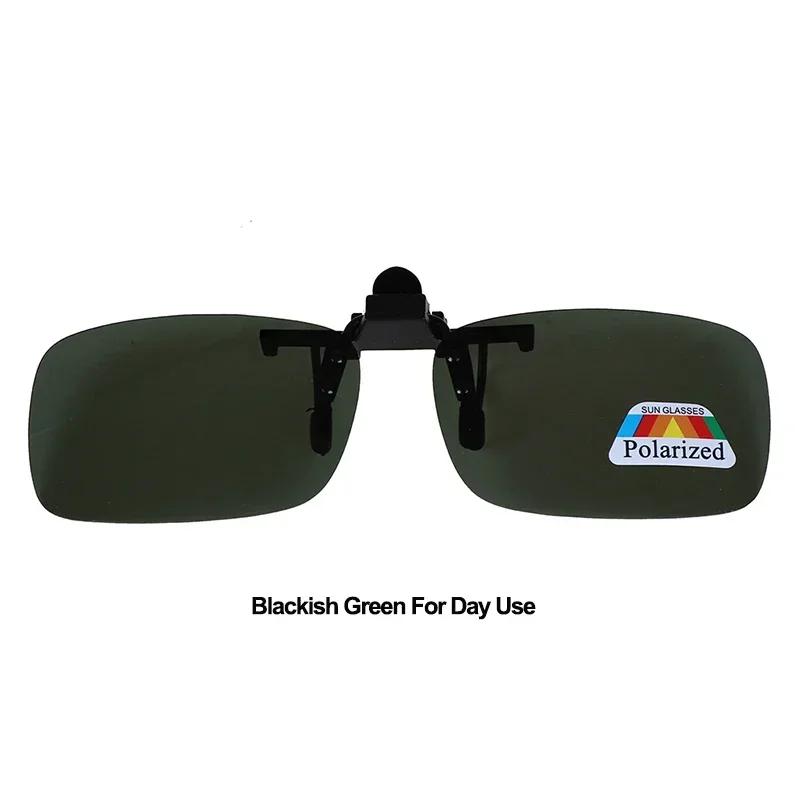 Driver Sunglasses Clip-on Polarization Day Night Vision Flip-up Driving Glasses Superlight Clip UV400 Goggles for Outside Unisex