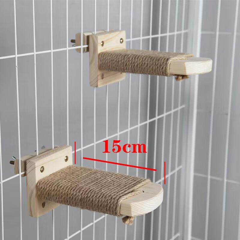 2026 Space-Saving Wall-Mounted Cat Tree & Climbing Frame with Solid Wood Platforms