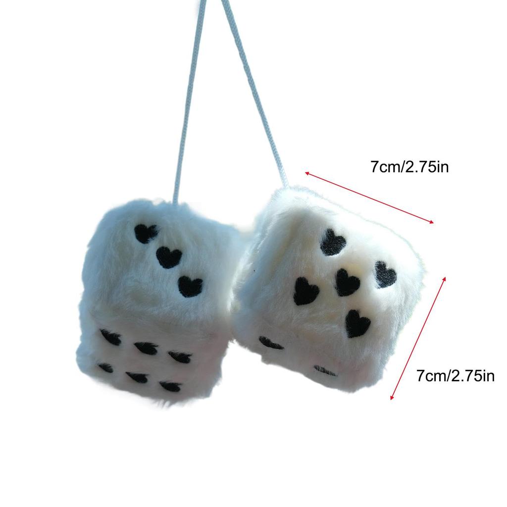 Tuyhnj Dice Car Ornament, Autophagy Dice - 1 Pair Car Decorative Dice Pendant -