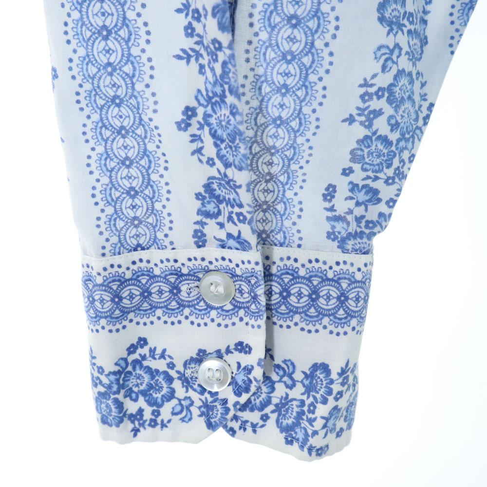 PARIANI 70s vintage Overall handle Long sleeve shirt L Blue Men's Used