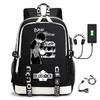 Zaino Stampato Anime Blue Lock per Adolescenti Grande Capacità Impermeabile Tessuto Oxford Borsa da Scuola Con Porta USB