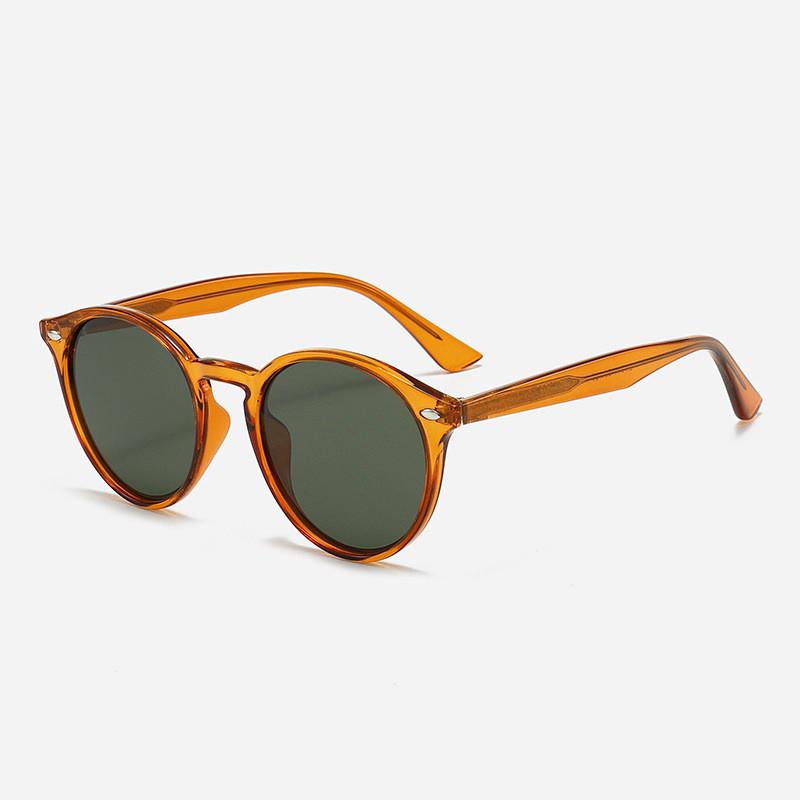 Leopard Print Round Fashion Sunglasses With Uv400 Protection For Outdoor Activities And Driving