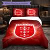 Set Biancheria da Letto 3 Pezzi in Microfibra con Motivo Hull KR Decorazione Copripiumino per Camera da Letto Uso Domestico