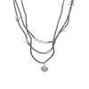 Black Rice Bead Necklace Shell Necklace Pearl Women's Niche Design Clavicle Chain
