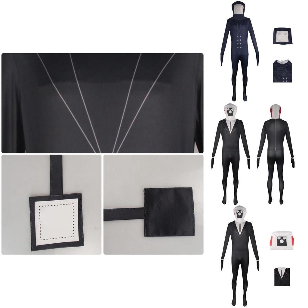 Halloweenský Skibidi Toilet Hra Cosplay Kostým Kombinéza Unisex Bavlna Různé Velikosti