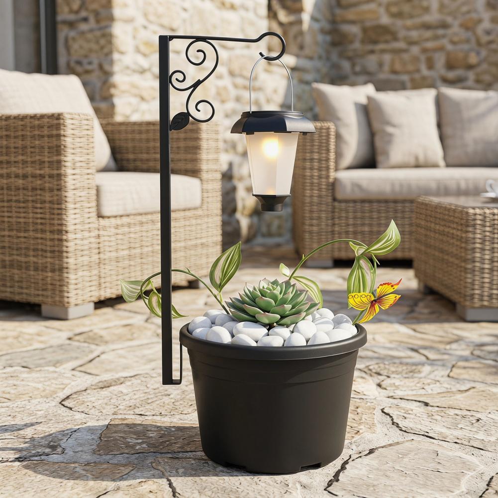 Decorative Solar Garden Light Solar Lamp Post with Planter Waterproof Solar Outdoor Light Decorative Garden Yard for Patio