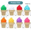 Anti-Stress Ice Cream Cone Keychain 1Pcs Soft Calming Finger Button Fidget Toy for Office Workers Anxiety Relief