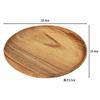 Fuji Boeki Acacia Wooden Round Wide X Handmade from Natural Ideal for Camping and Product 30148 Tray/Plate, 25.4cm 25.4cm Deep, Wood, Picnics, Number