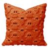 Halloween Plush Faux Fur Pillowcase Washable Ghost&Pumpkin Pillow Cover Throw Pillow Cover for Couch Sofa Bedroom Home Decor