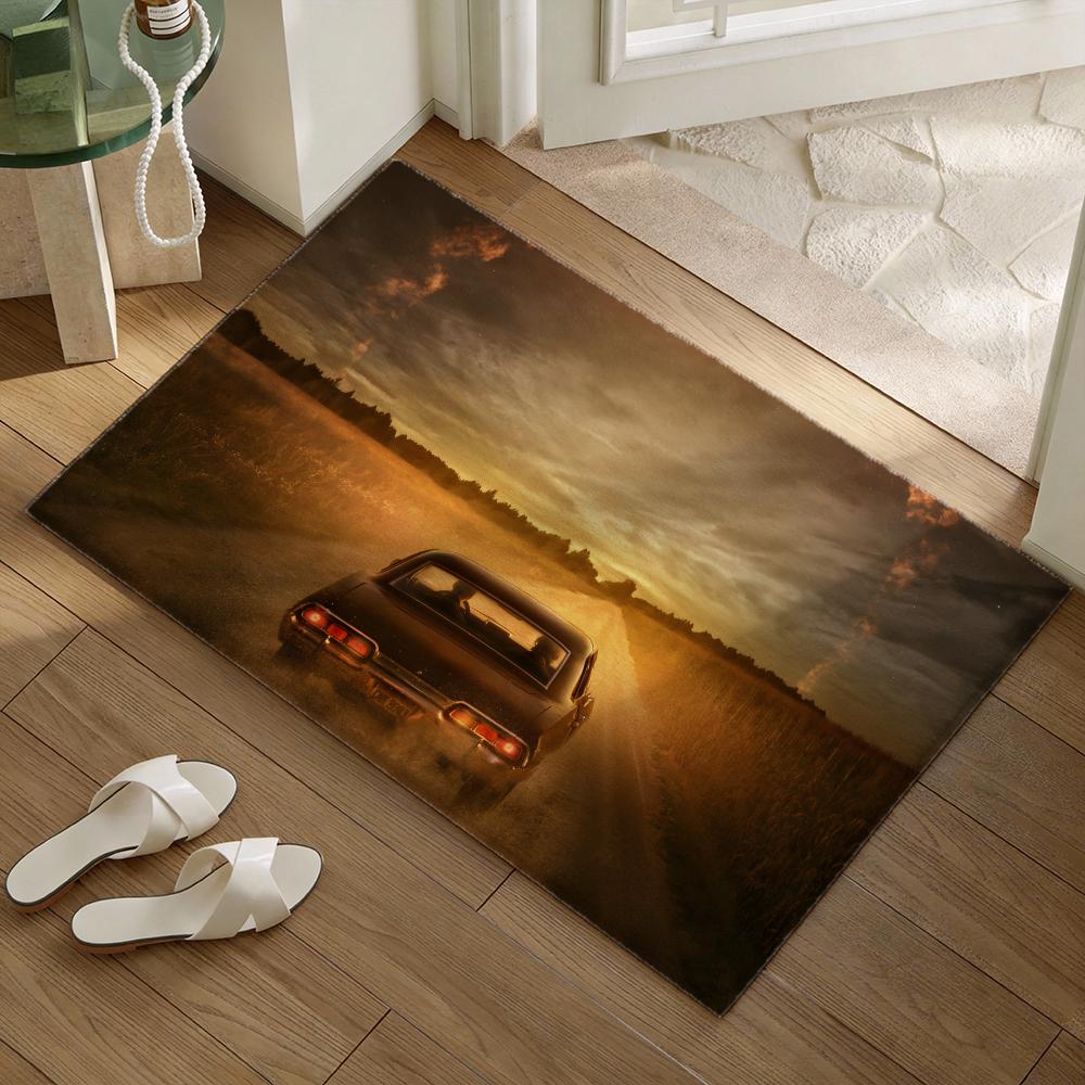 Supernatural TV Play Serie Floor Mat Soft Flannel Non-Slip Door Mat - Thickened Rug for Living Room Home Decor