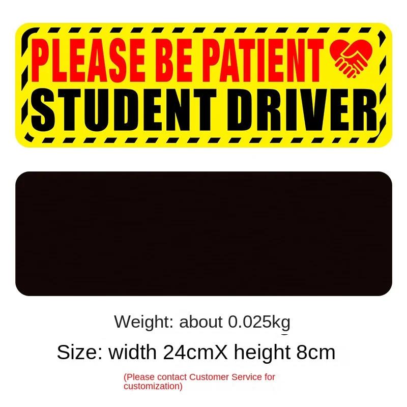 Novice Car Stickers, Logo Reflective Stickers Distance Keeping Tape Eye-catching Safety Warning Car and Truck Magnetic Stickers