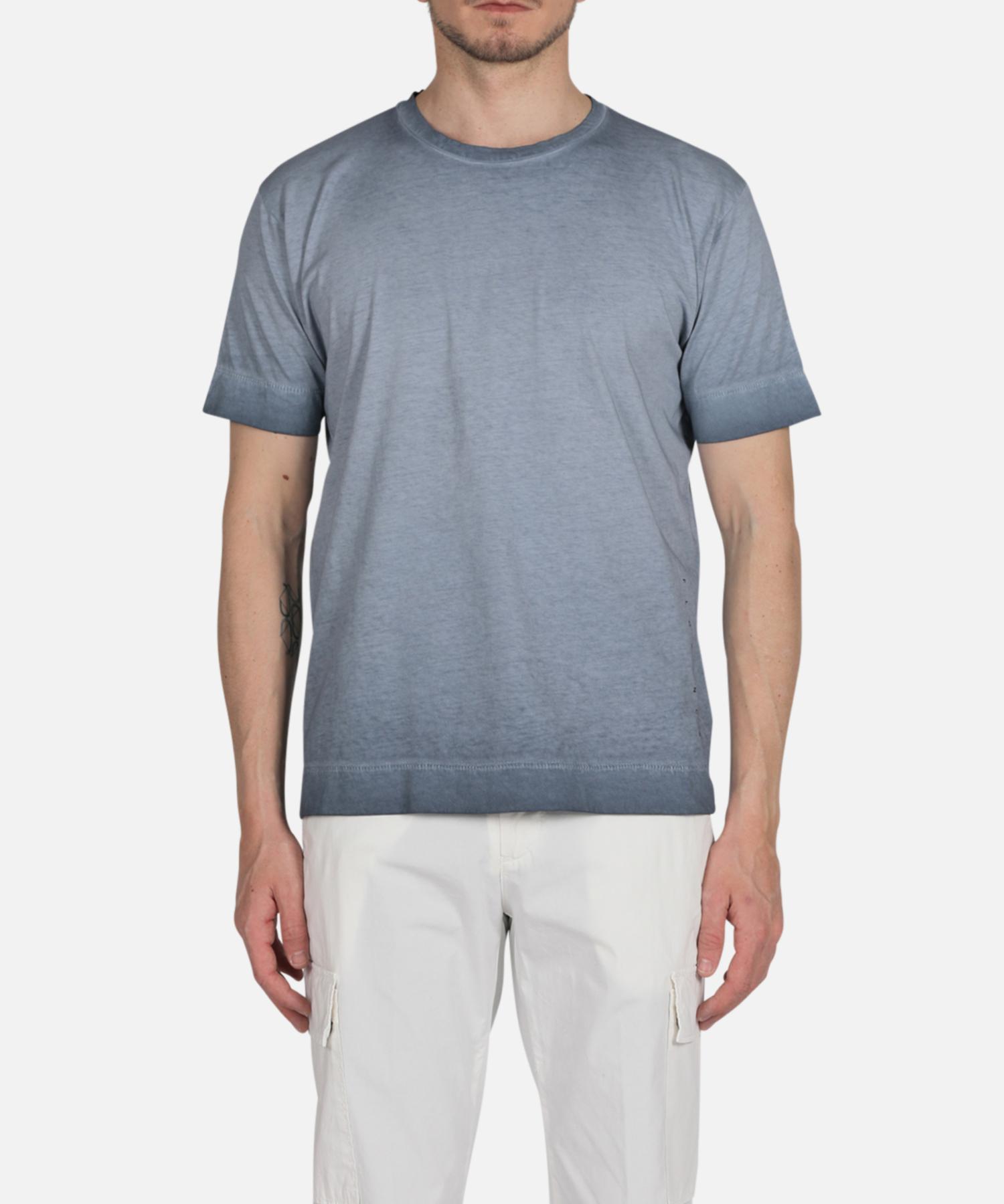 Panicalle Blue Garment Dye Cotton Florence T-Shirt Gray/L