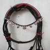 Designer Leather Bridle with Light Pink Crystal Browband with Pink Padded .
