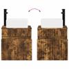 Wall Mounted Washbasin Vanity Smoked Oak