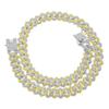 Collana a catena Cuban Link per uomo donna micro pavé in pietra CZ colore oro rosa gioielli hip hop