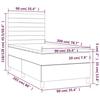 VidaXL Lit à sommier tapissier avec matelas Gris foncé 90x200 cm Tissu - Modèle 3141826