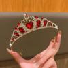 Heart-Shaped Princess Tiara Bling Bling Children's Crown  Wedding Dress Accessories
