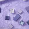 PBT Double Shot Keycaps for Mechanical Keyboards, 134 Key Gradient Purple Backlit OEM Profile Keycaps with Side Print Shine-Through Custom Keyboard