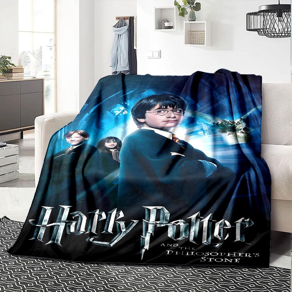 1pc Harry Potter and the Philosopher's Stone Flannel Blanket Soft Warm Throw for Home, Office, Travel, All-Season Cozy Bedding GiftL1207