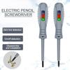 2-in-1 High Torque Strong Magnetic Screwdriver Electricity Detector,High Torque Alloy Dual Light Color Light Measuring Electric Pen,12V-220V Non
