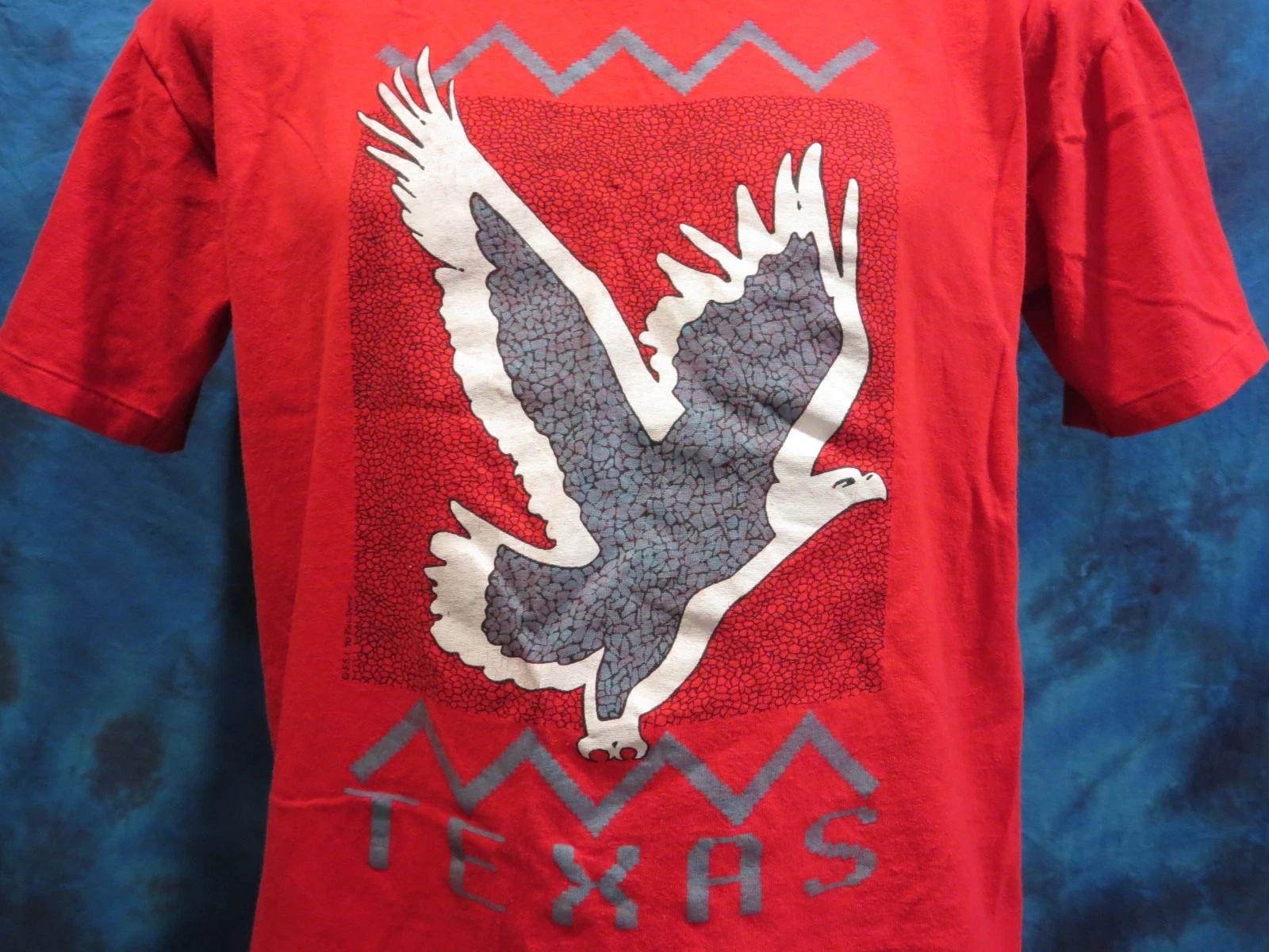 vintage 80s TEXAS EAGLE T-Shirt LARGE single stitch native american soft S