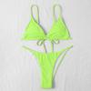 Women's Two Piece Bikini Set Triangle Top with Adjustable Straps and Low Rise Bottoms for Beach Swimwear Summer Poolside