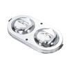 Chrome Brake Master Cylinder Cover Kit with Gaskets and Bails Replacement for Chevrolet Corvette 1967-1982, Polished Finish Reservoir Cap Accessory