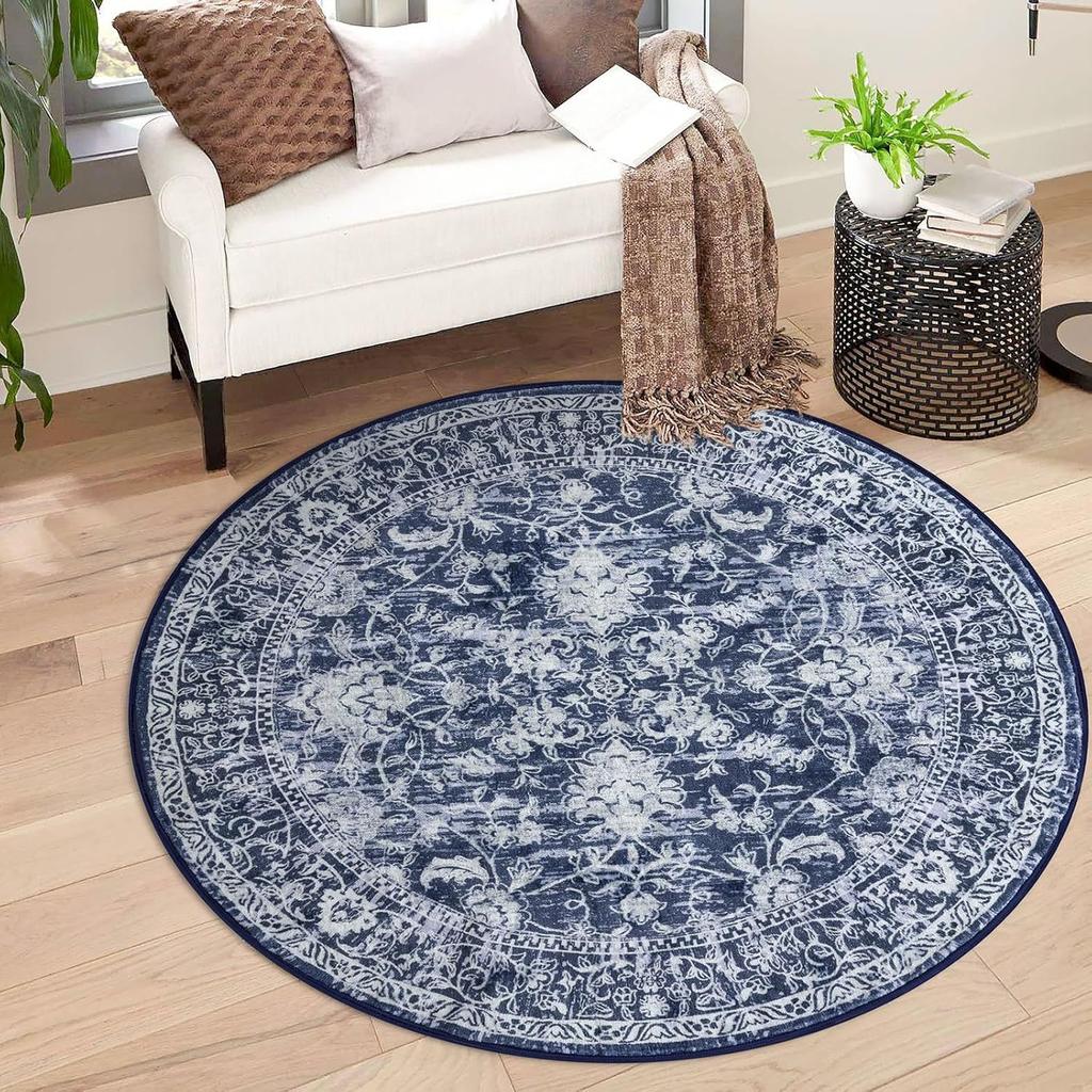 Ethnic Style Round Floor Mat Mandala Living Room Coffee Table Blanket Home Bedroom Bedside Blanket Hotel Guesthouse Carpet
