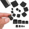 10pcs/pack Plastic Black Blanking End Caps Protector Square/Round Table Chair Foot Pad Furniture Feet Non-Slip Covers