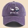 Fun Cartoon Pattern Printed Baseball Cap Trucker Hat Black Papa Dad Hat