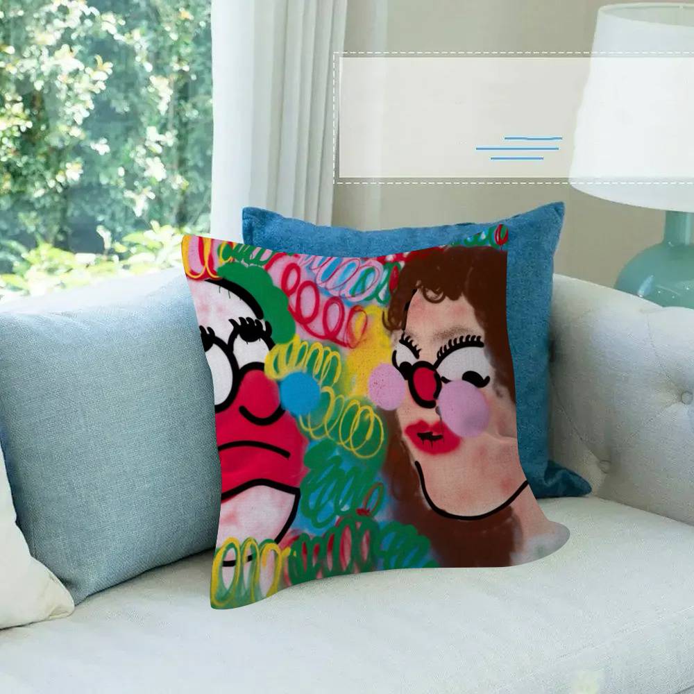 Anime olaolu slawn art Pillow Cushion Cover Pillowcase Living Room Sofa Home Decor Customized