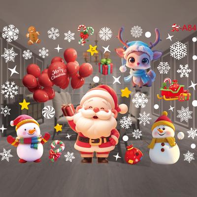 Adesivo Murale Buon Natale Vetro Finestra Decorazione Buon Natale per Casa Soggiorno Decorazione Murale 2026 Adesivo Felice Anno Nuovo