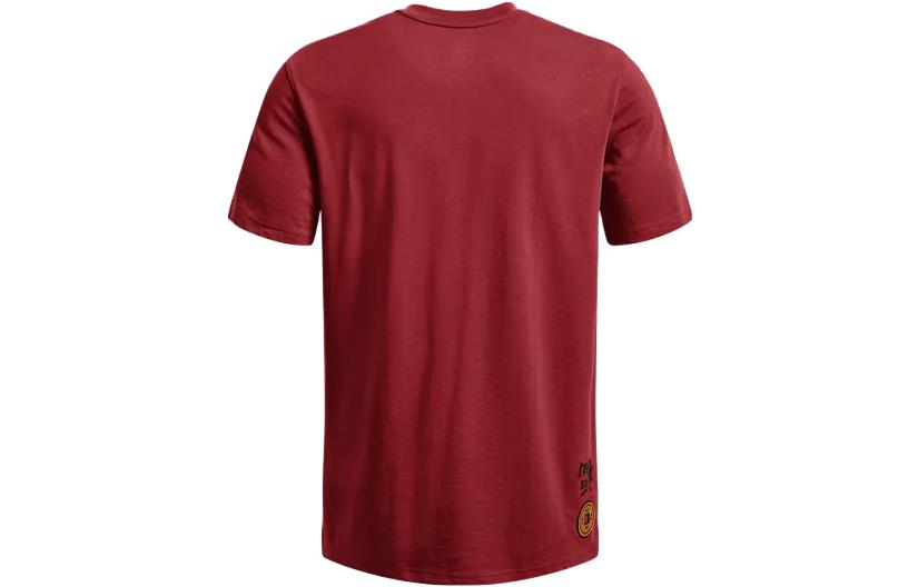Men's Under Armour T-Shirts Men's Red Crew Neck Moderate Straight Fit