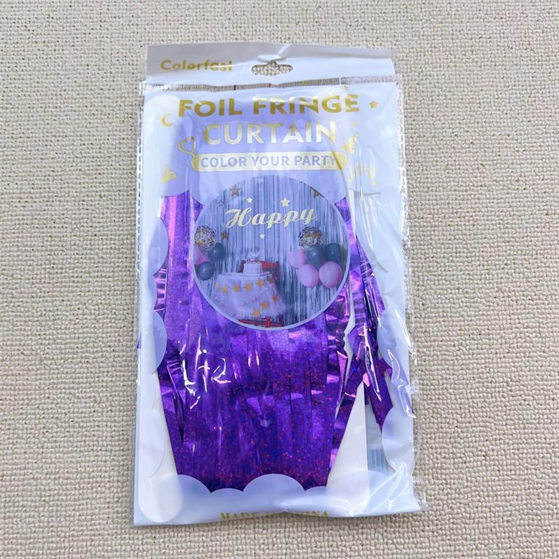 Children's First Birthday Laser Rain Curtain Tassel Balloons Decoration Set