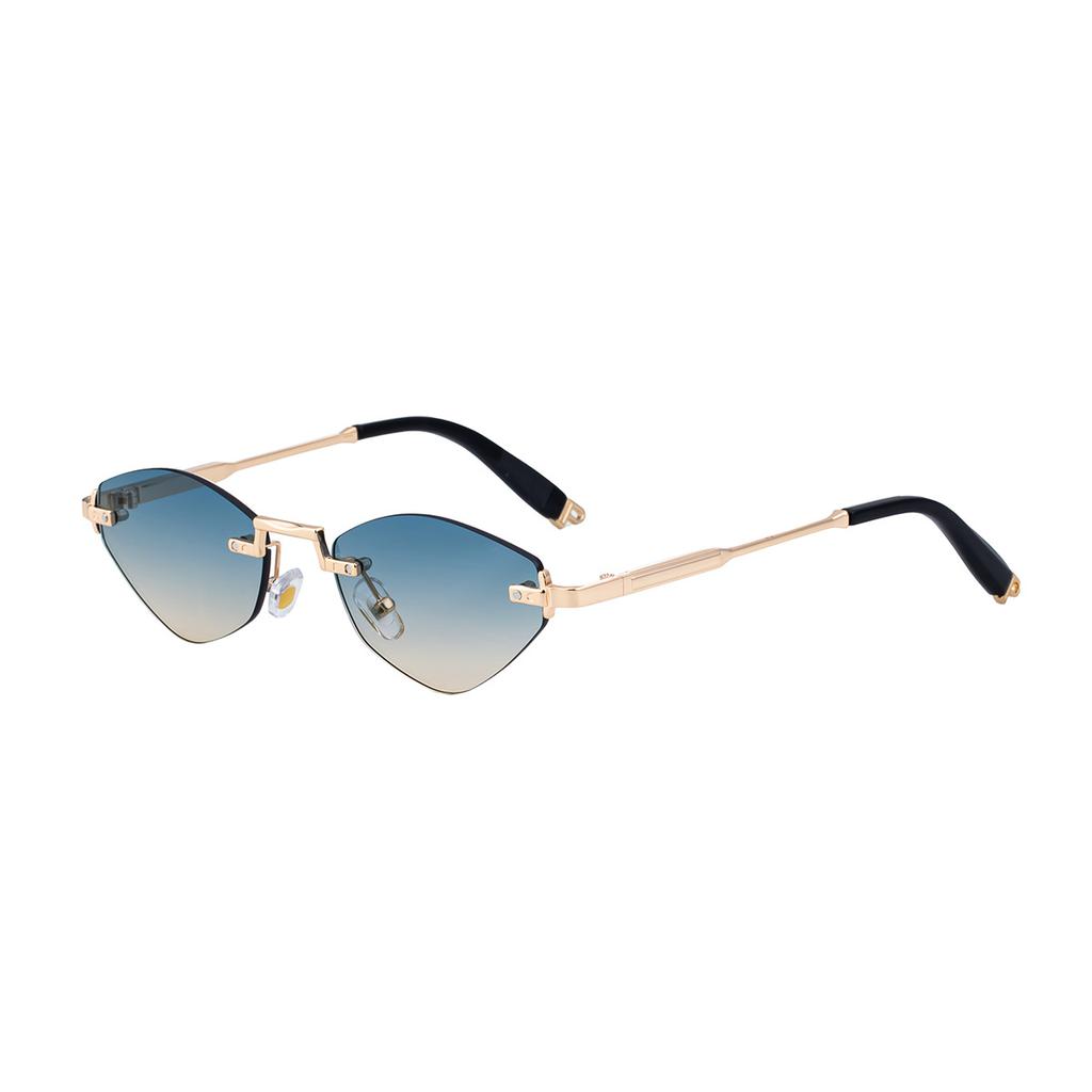 JYL TS Women's Rimless Cat-Eye - Metal-Temple Trendy Sun Shades WF-5G278