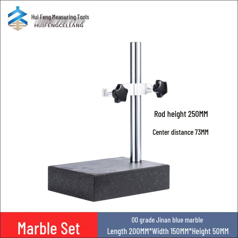 Digital Dial Indicator Stand with Marble Base, Height Gauge, and Measuring Seat
