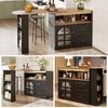 Buffet Rotatif à 360 Degrés, Simple et Moderne, pour Chambre à Coucher/Salon/Salle à Manger, 2 Tiroirs, Étagère à Snacks, Compartiment, Étagères, Verre Arqué
