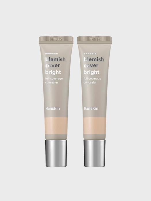 HANSKIN Blemish Cover Concealer 12g x 2 (Bright/Natural/Light) + House Sponge 20-piece set