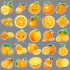 50 Orange Doodle Personality Cartoon Fruit Gauze Kids DIY Mobile Phone Case Suitcase Stickers Waterproof