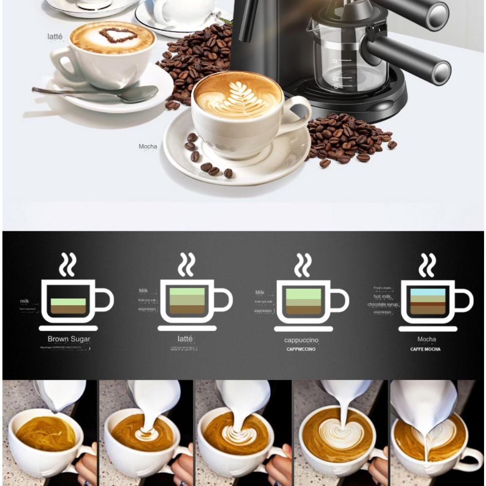 Aparat de cafea de uz casnic Aparat de espresso Abur Spuma de lapte Mic Mini Semi-automat