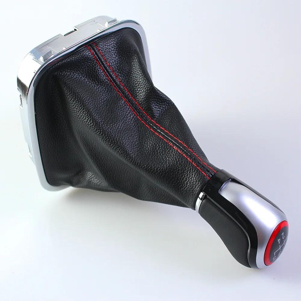 New Style Gear Shift Knob for VW Polo 6r 6c Hatchback Sedan 2011-2019 MT 5/6 Speed Level Change Knob with Gaiter Boot Cover