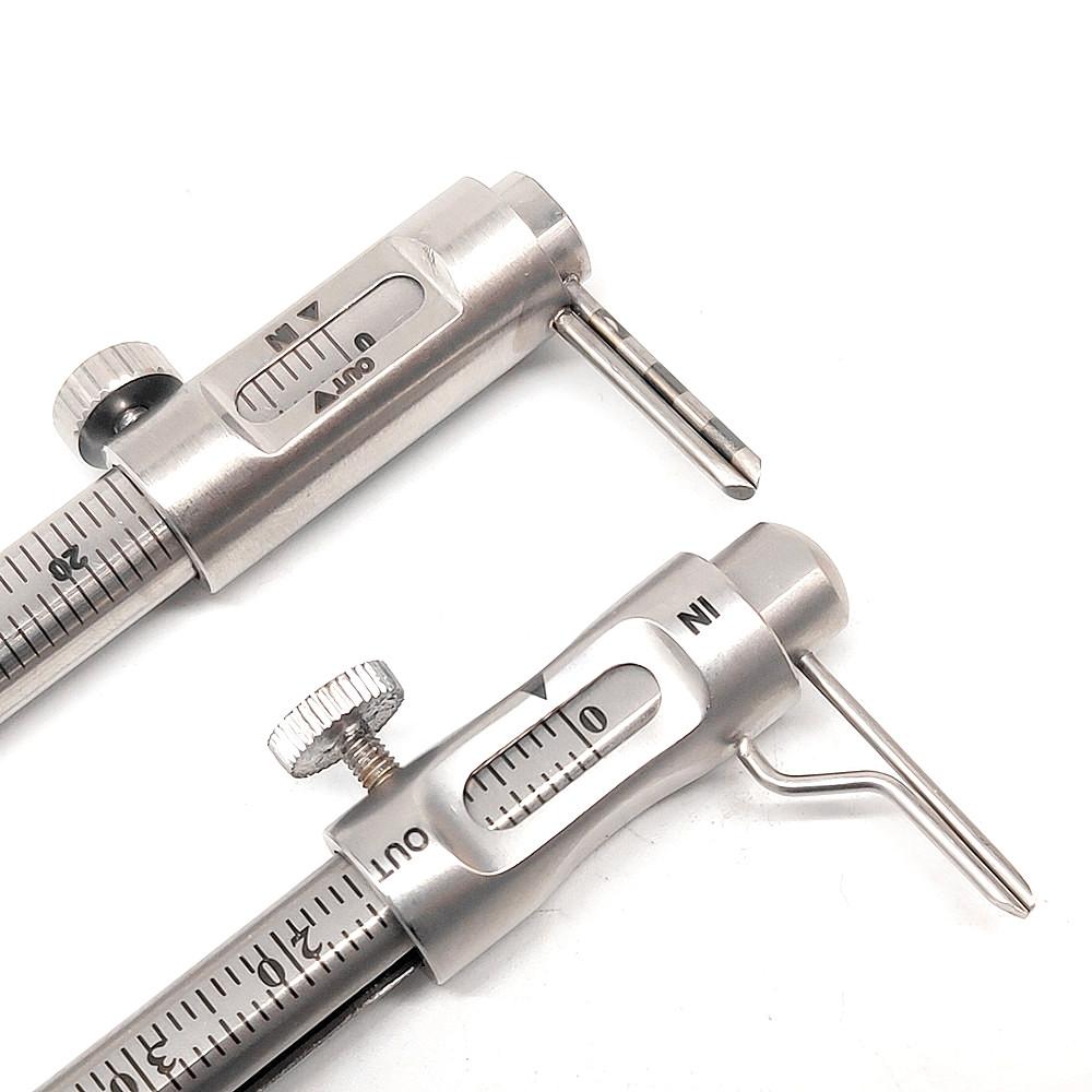 New Type Dental Orthodontic Sliding Caliper Dental Implant Measuring Gauge Caliper Ruler 0-80mm/ 100mm Stainless Steel  Dentist Tools
