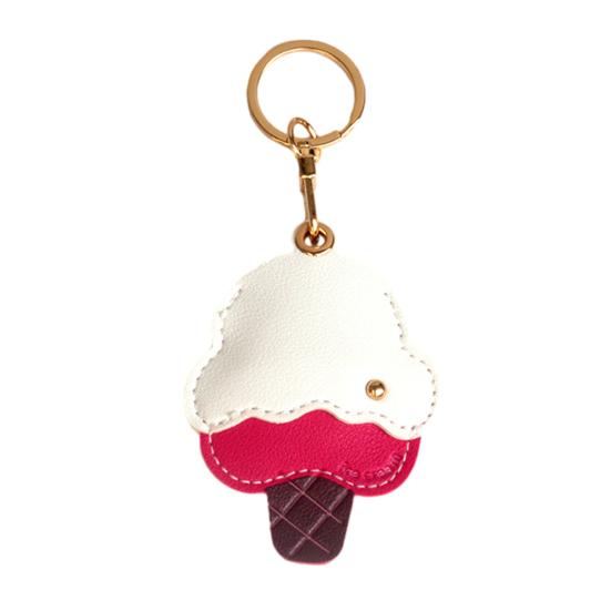 

Keychain Pendant Imitation Leather Ice Cream Shape Bag Charm Access Control Card Holder Backpack