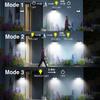 Outdoor solar lights with 40 LED bulbs, with light reflector and 3 lighting modes, sensor wall light, IP65 waterproof (pack of 10)