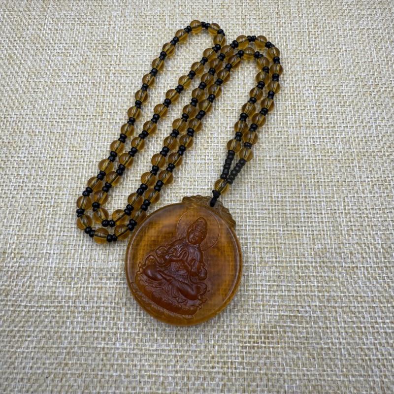 Avalokitesvara Pendant Necklace Long Sweater Chain For Men Women Religious Amulet Buddha Necklace Accessories Gift